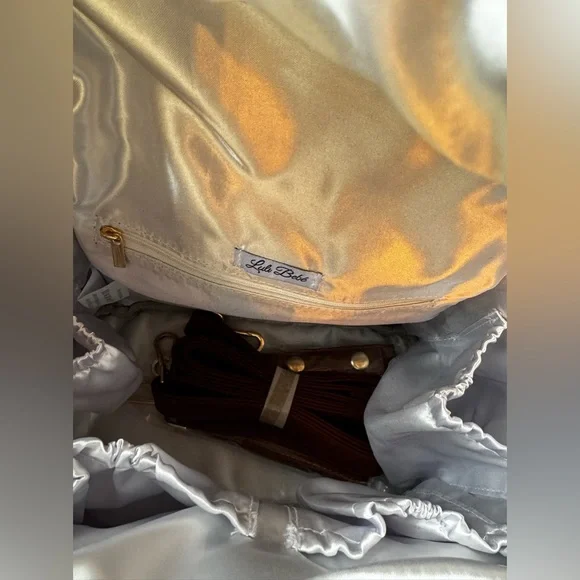 NWT Luli Bebe Petit Monaco Diaper Backpack – Caramel Brown Vegan Leather - Picture 7 of 8